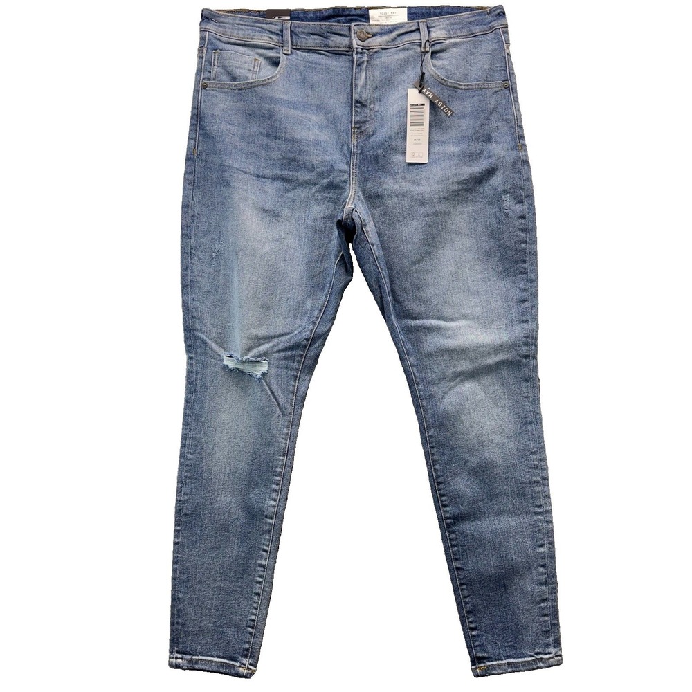 Noisy May Plus 48x32 Callie High Waist Super Skinny Jeans Light Distressed Denim